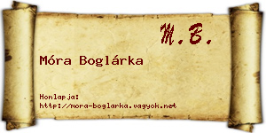 Móra Boglárka névjegykártya